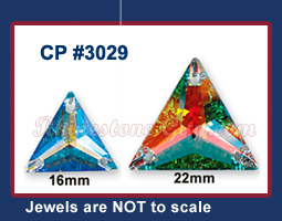 Czech Preciosa Sew On Square Crystal AB Sizes